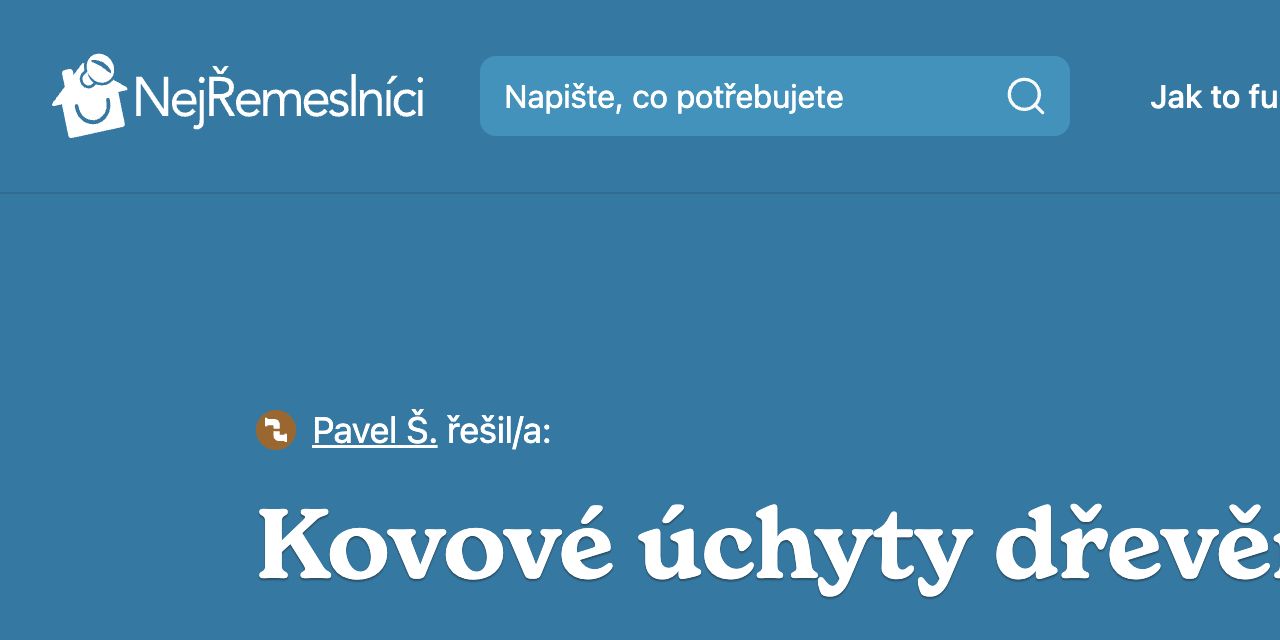 Reference: Kovové úchyty dřevěných plotových výplní