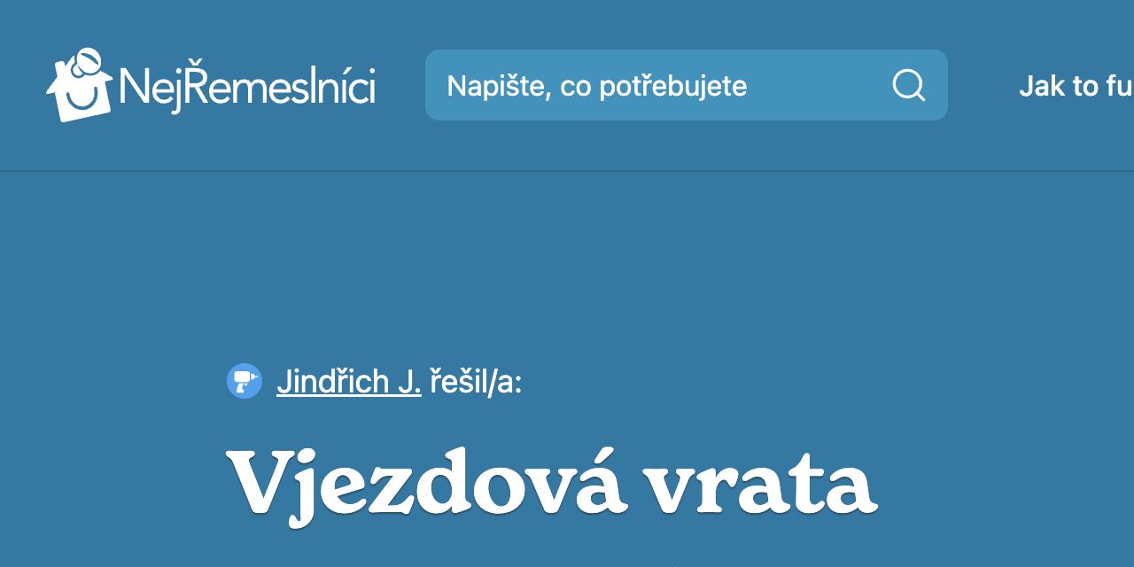 Reference: Vjezdová vrata
