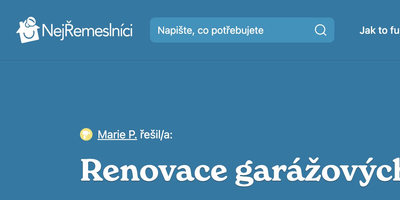 Reference: Renovace garážových vrat