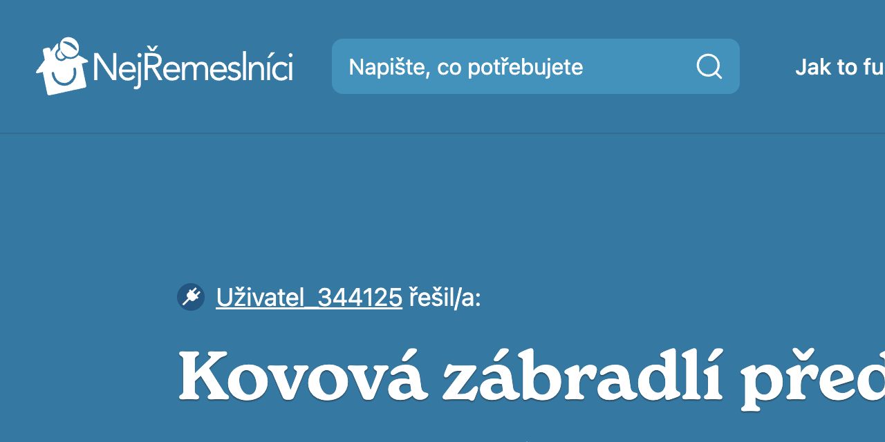 Reference: Kovová zábradlí před francouzská okna