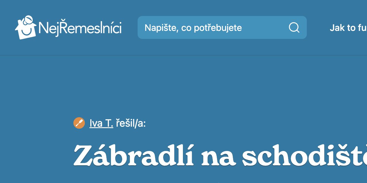 Reference: Zábradlí na schodiště